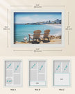 A4 Shadow Box Picture Frame – Wood – Multi-Photo – Includes 3 Mats and 4 Push Pins