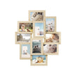 Photo Frame Collage – MDF – Natural Beige – Wall Mounted for 10 Photos (4x6)