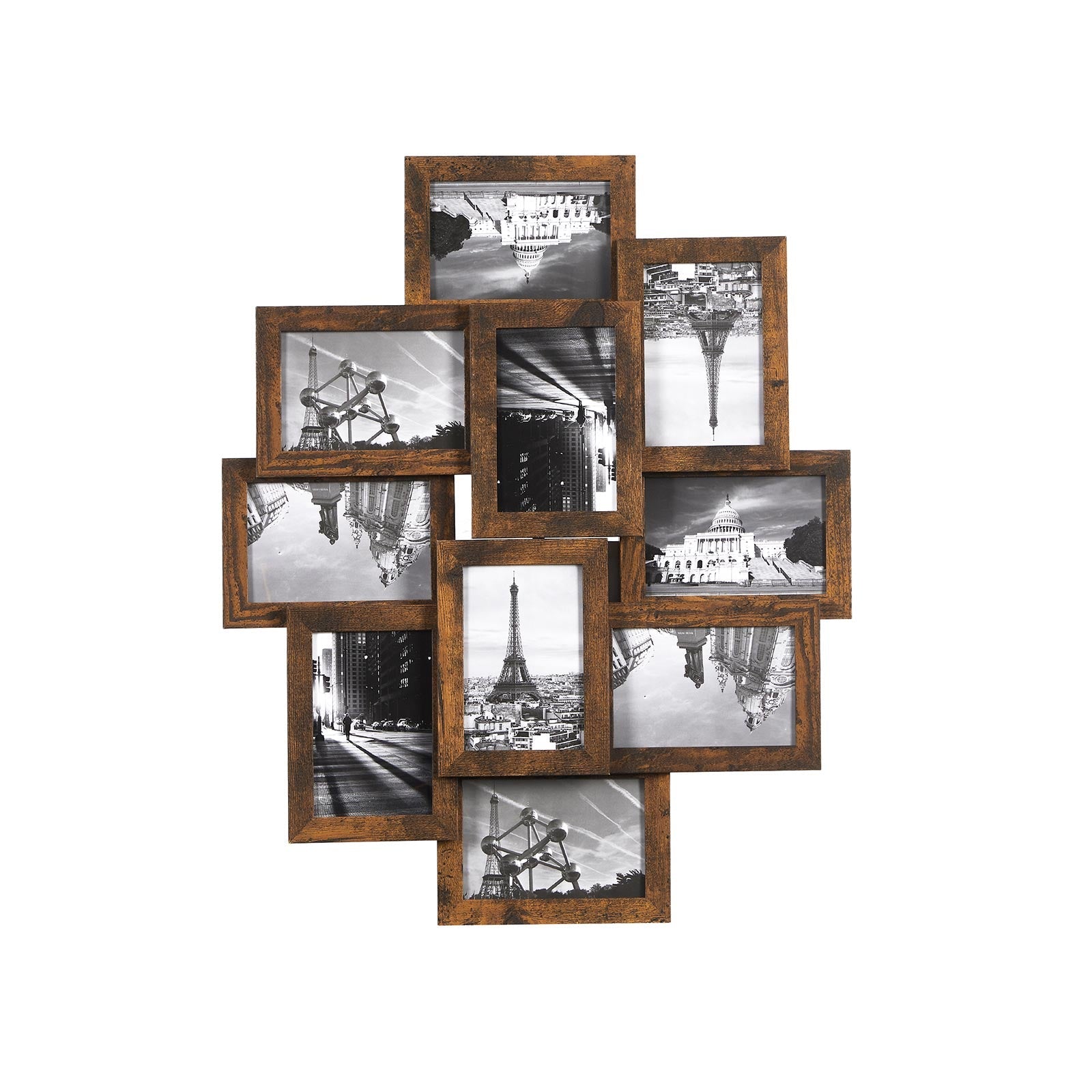 Collage Picture Frames – MDF – White – Wall Mounted for 10 Photos (4x6)
