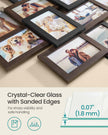 Picture Frame Collage – Clear Glass – Black – Holds 12 Photos