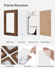 Wall Collage Picture Frames – Clear Glass – For 12 Photos – Assembly Required