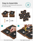 Wall Collage Picture Frames – Clear Glass – For 12 Photos – Assembly Required