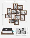 Wall Collage Picture Frames – Clear Glass – For 12 Photos – Assembly Required
