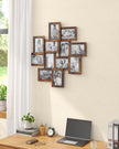 Wall Collage Picture Frames – Clear Glass – For 12 Photos – Assembly Required