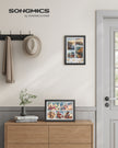 A4 Multi Photo Frame – Wood – Ash Black – Includes 3 Mats and Non-Trace Nails