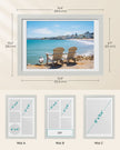 A4 Picture Frame – Wood – Rustic White – Multi Photo Collage with 3 Mats