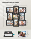 Collage Picture Frame – MDF – White – Wall Mounted for 9 Photos (4x6 inch)