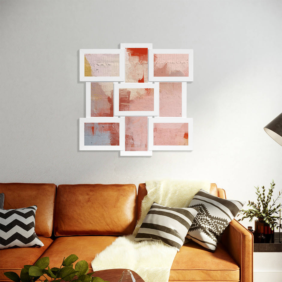 Picture Frame Collage – MDF – White – Holds 9 Photos (10 x 15 cm)