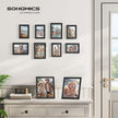 Picture Frames Set – MDF and Glass – Various Sizes – Includes 16 Mats and 12 Non-Trace Nails