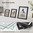 Picture Frames Set – MDF and Glass – Various Sizes – Includes 16 Mats and 12 Non-Trace Nails