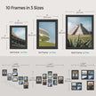 Picture Frames Set – MDF and Glass – Various Sizes – Includes 16 Mats and 12 Non-Trace Nails