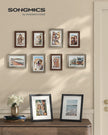 Picture Frame Set – MDF and Glass – Multi-Color – Includes 16 Mats and 12 Non-Trace Nails for Versatile Display