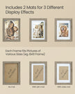 Picture Frame Set – MDF and Glass – Multi-Color – Includes 16 Mats and 12 Non-Trace Nails for Versatile Display