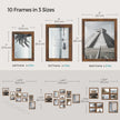 Picture Frames Set – MDF and Glass – Various Sizes – Includes 16 Mats and 12 Non-Trace Nails
