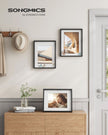 Set of 3 Gallery Photo Frames – MDF and Glass – Ash Black – For Wall or Table Display