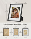 Set of 3 Gallery Photo Frames – MDF and Glass – Ash Black – For Wall or Table Display