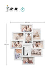Photo Frame Collage – MDF – White – Wall-Mounted for 10 Photos (4