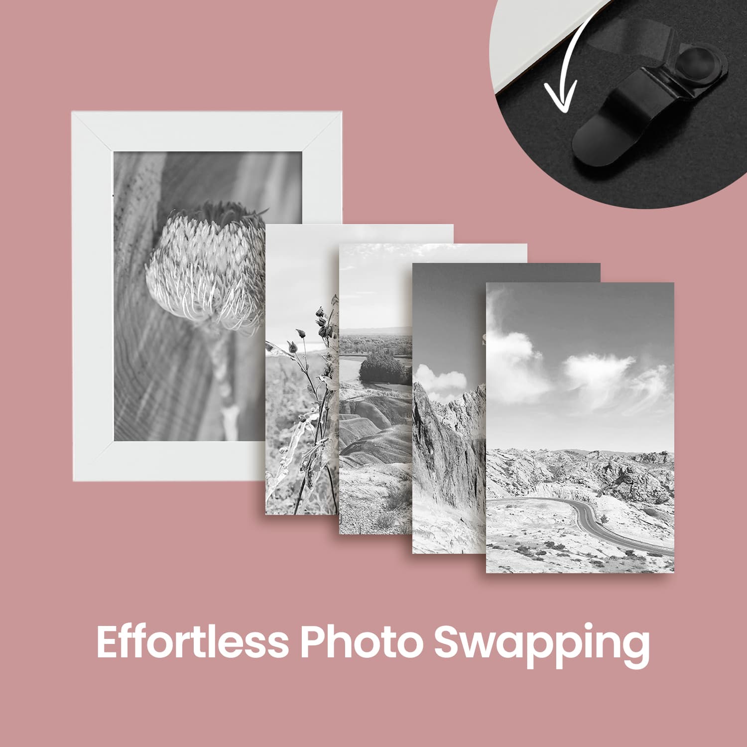 Collage Photo Frame – Glass – Cloud White – 12 Openings for 4x6 Photos