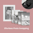 Collage Photo Frame – Glass – Cloud White – 12 Openings for 4x6 Photos