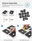 Picture Collage Frame – White Wood Grain – 12 Photos – Wall Mounted, Assembly Required
