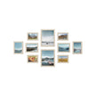 Set of 10 Photo Frames – Plastic – Black – Assorted Sizes