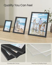 Set of 10 Picture Frames – Plastic Front & MDF – Ink Black – Assorted Sizes