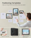 Set of 10 Picture Frames – Plastic Front & MDF – Ink Black – Assorted Sizes