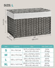 Laundry Basket – Synthetic Rattan – Grey – Foldable with Lid and Removable Liners