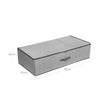 Foldable Underbed Storage Bag – Fabric – Grey – Adjustable Divider for Clothes and Bedding