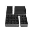 Set of 4 Fabric Drawer Organisers – Non-Woven Fabric – Grey – Foldable and Space-Saving Design