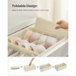 Set of 8 Fabric Underwear Drawer Organisers – Grey – Foldable Design