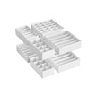 Set of 8 Foldable Fabric Drawer Organisers – Grey – Ideal for Underwear, Bras, Socks, Ties, and Scarves