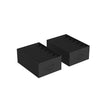 Drawer Organisers – Fabric – Classic Black – Set of 2 with 6 Compartments