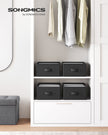 Drawer Organiser Set – Fabric – Classic Black – Set of 4, 6-Compartment Design