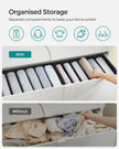 Drawer Organiser Set – Fabric – Classic Black – Set of 4, 6-Compartment Design