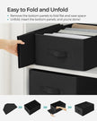 Drawer Organiser Set – Fabric – Classic Black – Set of 4, 6-Compartment Design