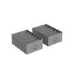 Drawer Organisers – Fabric – Dove Grey – Set of 2 with 6 Compartments