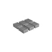 Set of 2 Drawer Organisers – Fabric – Dove Grey – 6 Compartments