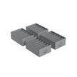 Drawer Organisers – Fabric – Dove Grey – Set of 4, 6-Compartment