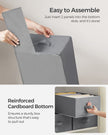 Drawer Organisers – Fabric – Dove Grey – Set of 4, 6-Compartment