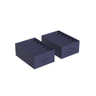 Drawer Organisers – Fabric – Charcoal Blue – Set of 2, 6-Compartment, Foldable