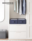 Drawer Organisers – Fabric – Charcoal Blue – Set of 2, 6-Compartment, Foldable