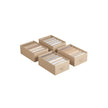 Set of 4 Drawer Organisers – Fabric – Sand Beige – 6 Compartments