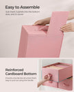 Set of 4 Drawer Organisers – Fabric – Jelly Pink – 6 Compartments