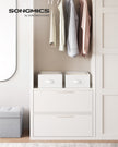 Drawer Organisers – Fabric – Classic White – Set of 2 with 6 Compartments