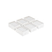 Set of 6 Drawer Organisers – Fabric – Cloud White – 6 Compartments