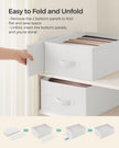 Set of 6 Drawer Organisers – Fabric – Cloud White – 6 Compartments