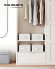 Drawer Organisers – Non-Woven Fabric – Classic White – Set of 4, 6-Compartment