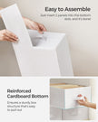 Drawer Organisers – Non-Woven Fabric – Classic White – Set of 4, 6-Compartment