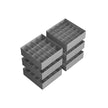 Set of 6 Drawer Organisers – Fabric – Dove Grey – 120 Compartments
